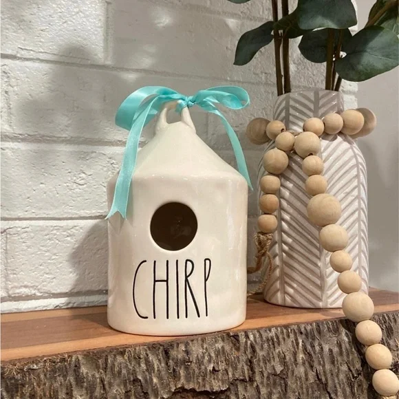 Rare hard to find original rae dunn M stamped chirp birdhouse - Picture 2 of 3